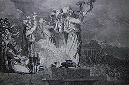 Silver trumpets being blown on Truah, the time of the first resurrection.